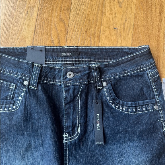 Jeans New roz&Ali Dark Blue Denim Jeans suze 14W - Picture 9 of 10